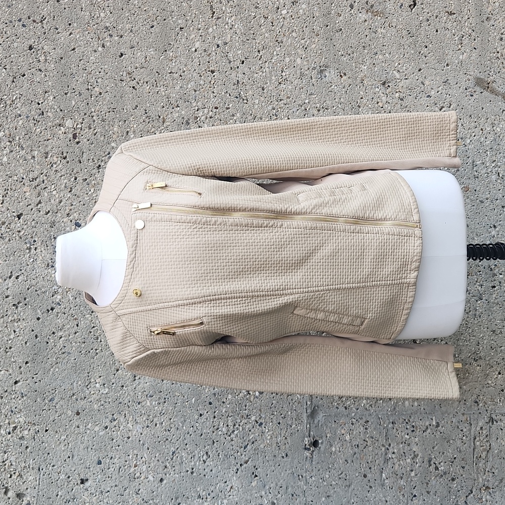 CALVIN KLEIN faux leather moto jacket